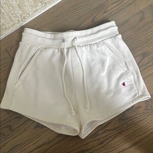 Champion Cream Casual Shorts with Elastic Waistband
